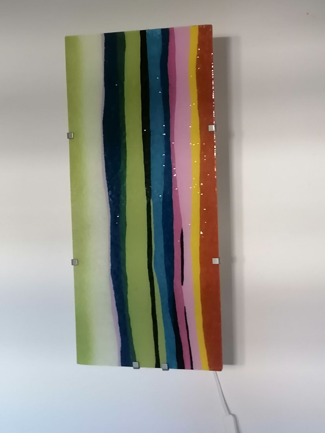 Wall lamp gyllen thermoformed glass abstract pattern