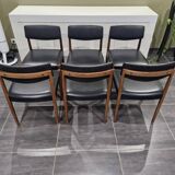 Set of 6 Scandinavian chairs by Zetel Behaagt, 1970s