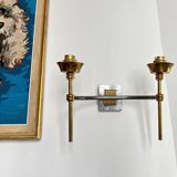 Double metal wall light in Jansen house style