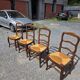 4 Louis XV style chairs in solid oak