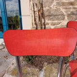 Red formica chairs
