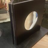 Miroir mural à système en bois finition Wengé datant de la fin du XIX siècle