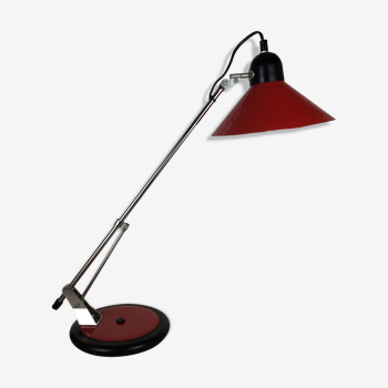 Lampe de bureau articulée Aluminor grand modèle, rouge