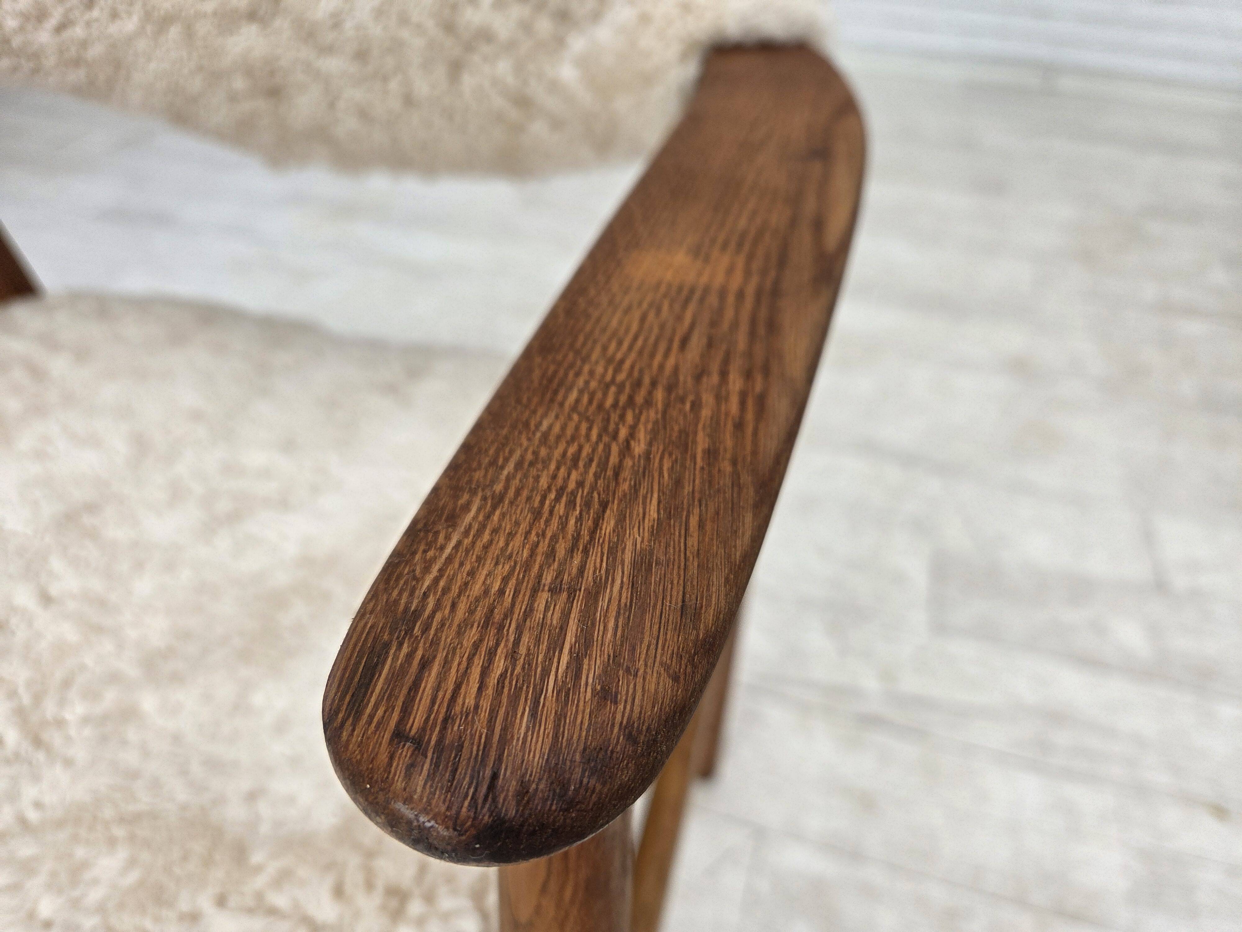 1960s, Danish design by Erik Kirkegaard, model 43, genuine sheepskin.
