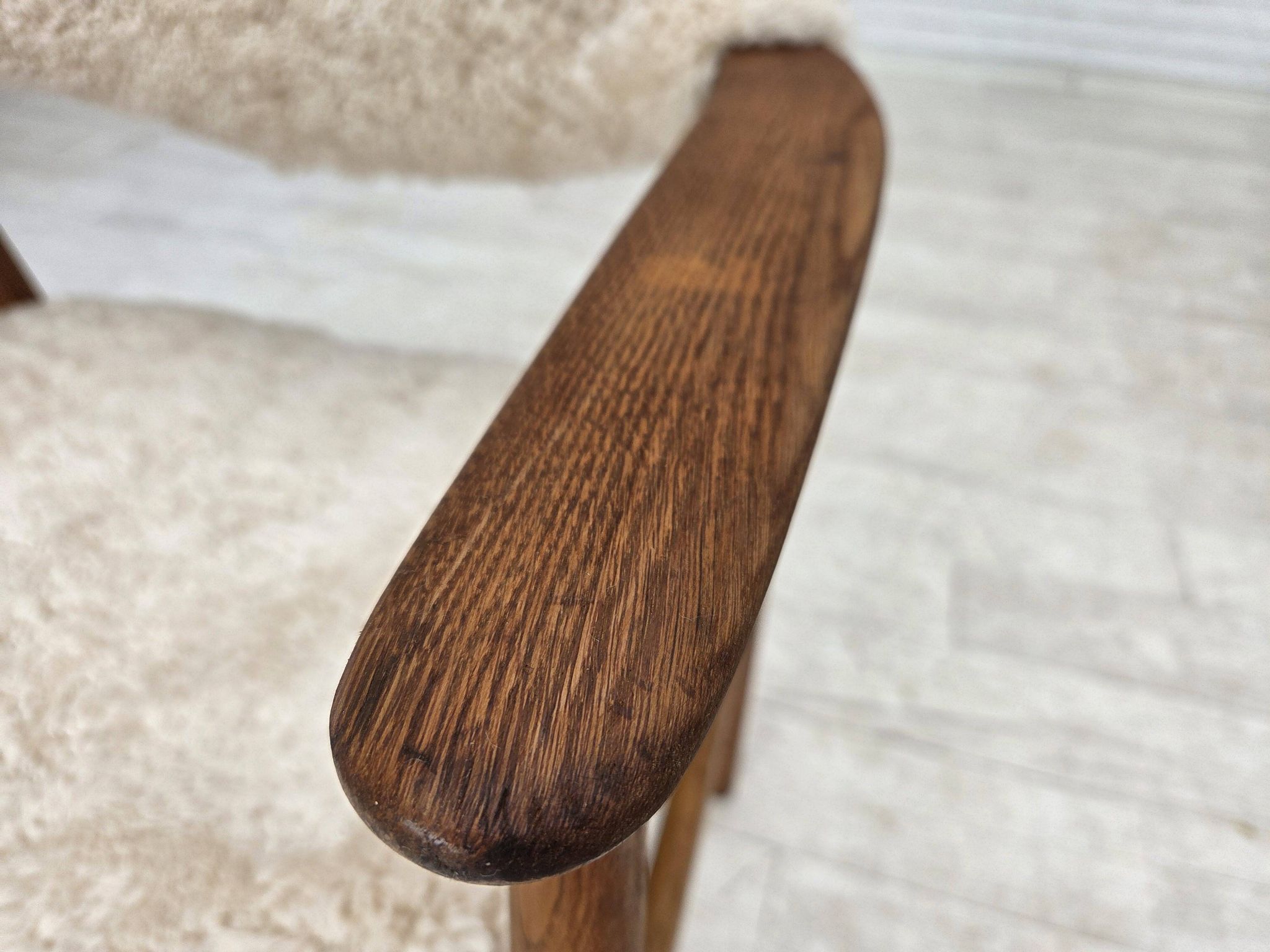 1960s, Danish design by Erik Kirkegaard, model 43, genuine sheepskin.