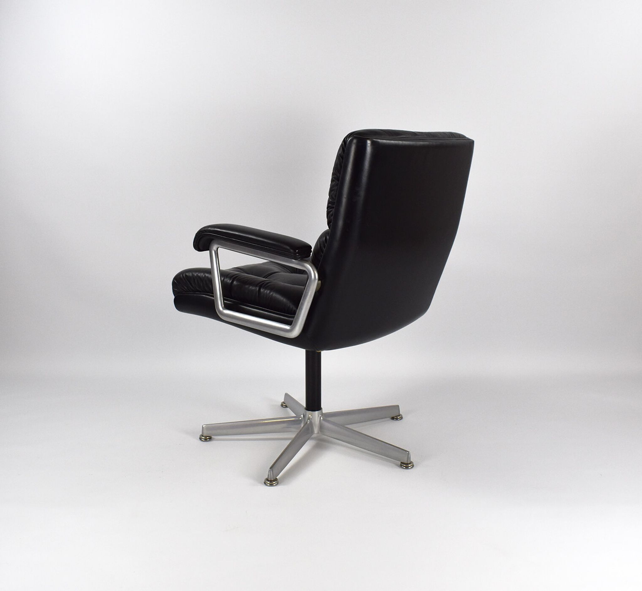 1970s Leather Chair by Girsberger Eurochair Mid Century