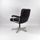 Chaise en cuir des années 1970 par Girsberger Eurochair Mid Century