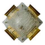 XL frosted wall light by Kalmar, Murano glass, Austria, 1970