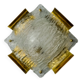 XL frosted wall light by Kalmar, Murano glass, Austria, 1970