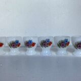 Vintage Arcopal flowers eggcups