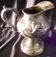 Art nouveau pourer,victor silver co,quadruple plate, liseron flower decoration