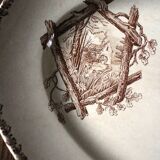 Oval sepia Oxford ironstone plate