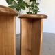 Set of 4 oak stools from the 1950s, constructivist style.