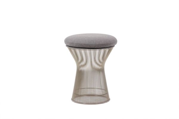 Tabouret rond, piètement métal. Circa 1970 Warren Platner pour Knoll