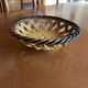 Woven earthenware fruit bowl in the spirit of Vallauris.