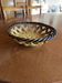 Woven earthenware fruit bowl in the spirit of Vallauris.