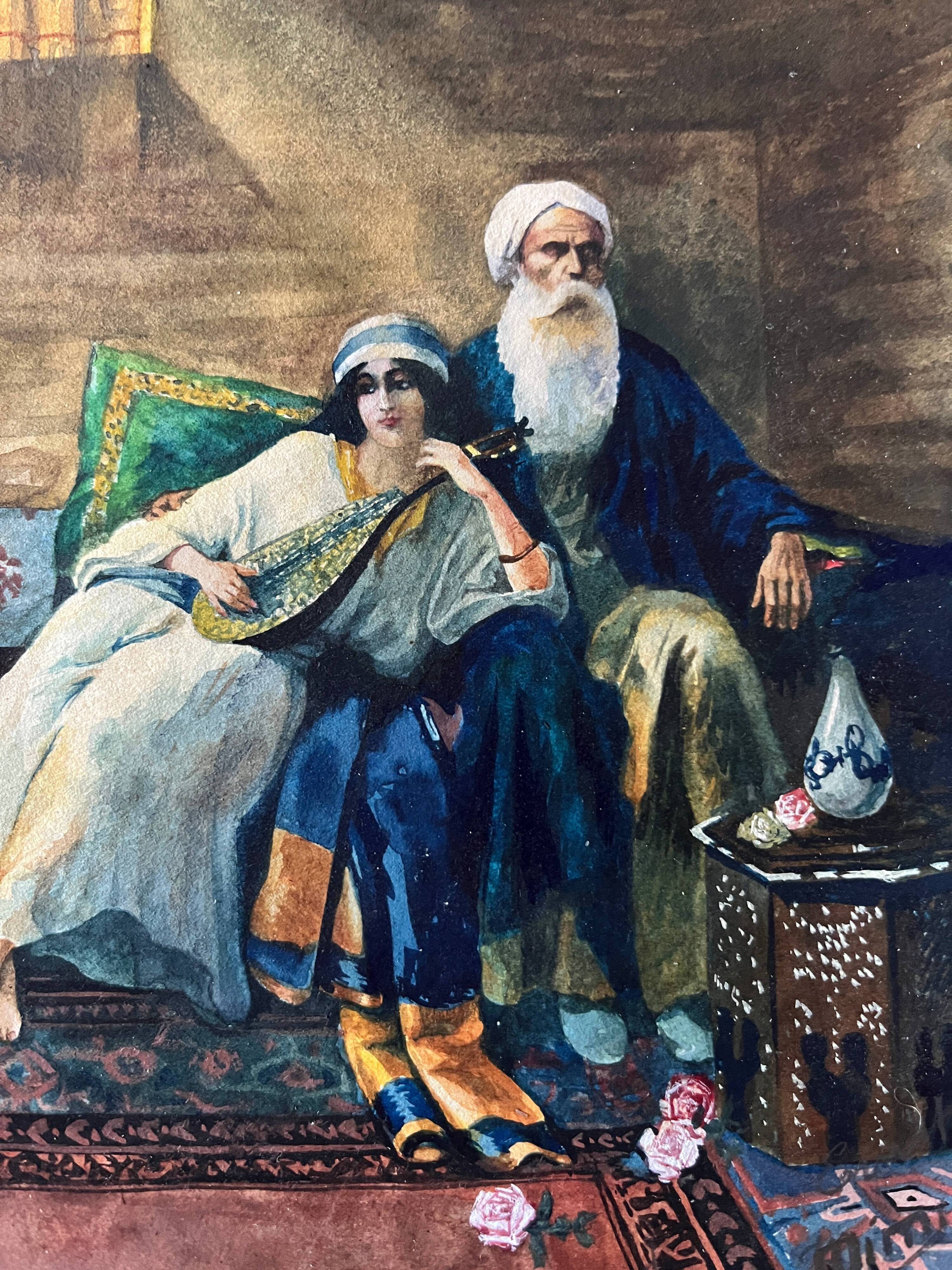 Tableau Aquarelle Orientaliste d'ernest Midy (1977-1938)