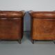 Vintage Dutch cognac coloured leather club chair, set of 2