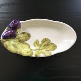 Plat ovale décor figues