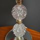 Small glass, mirror, and brass lamp from the 1960s.