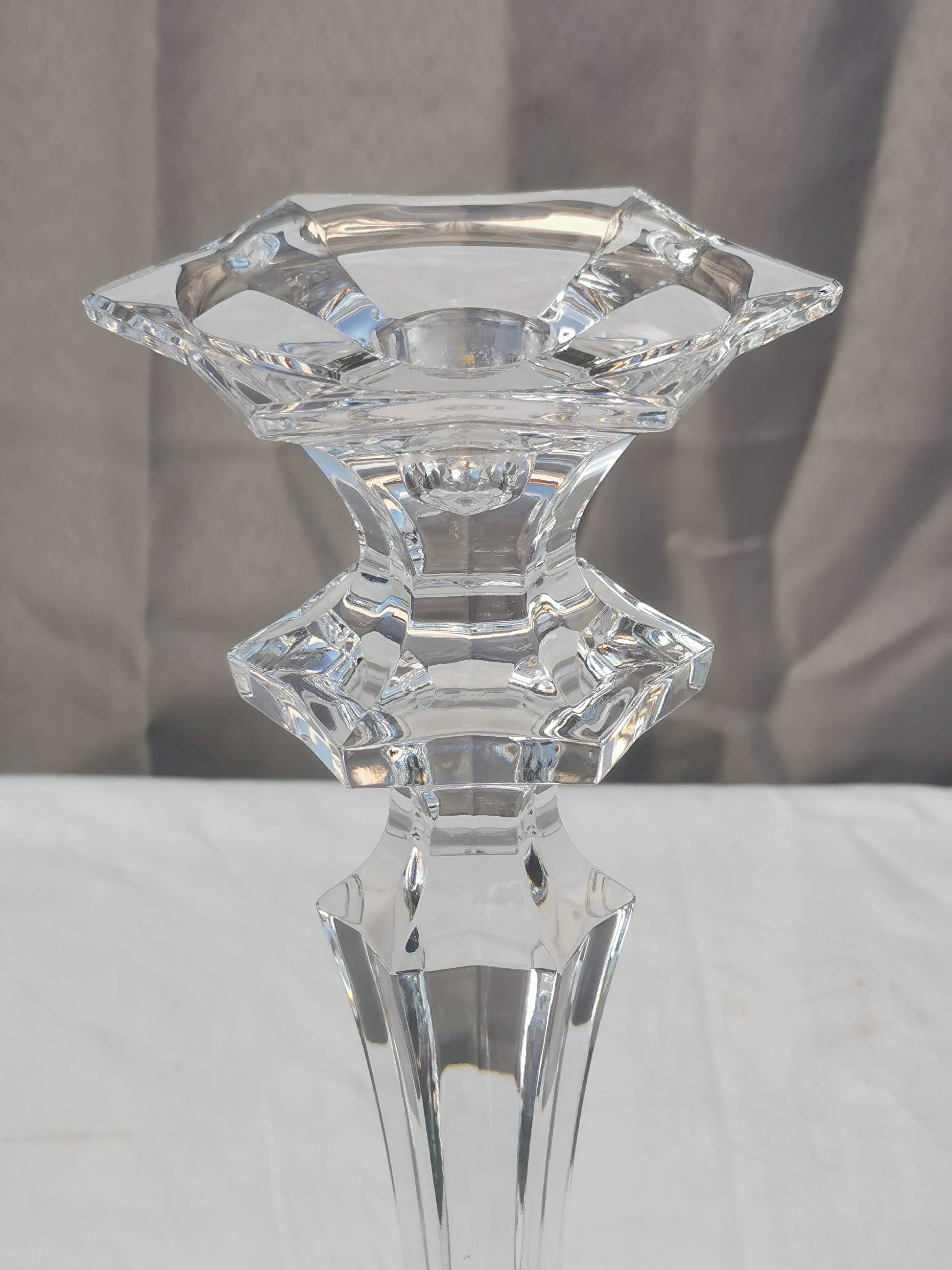 Large “bohemic crystal” candle holder