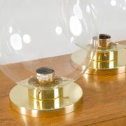 Set of 2 glass sconces from Kamenický Šenov, 1950