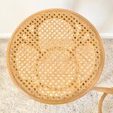 Bar stool top in vintage rattan