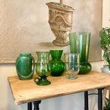 Green blown glass photophore