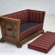 1960s, Danish 2-seater sofa, original condition, furniture wool, oak wood.