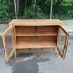Vitrine vaisselier vintage en bois massif art déco 1950