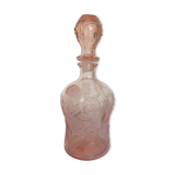 Pink glass decanter