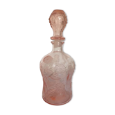 Pink glass decanter