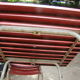 Garden table and two vintage canvas chairs 50/60