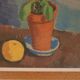 Swedish Oil on Panel – “Blue Flower and Citrus” attributed to Olax