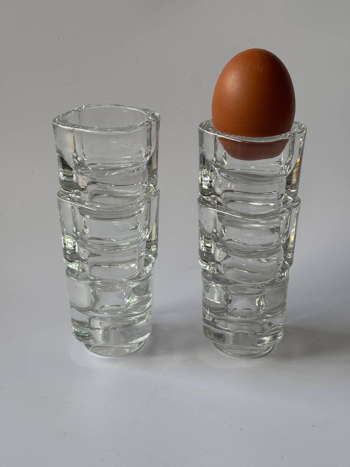 6 Joe Colombo glass egg cups