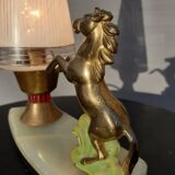 Art deco horse pitched bedside lamp 1930