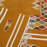 Handmade Berber colored patterned biker carpet  215 x120cm