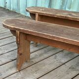 2 antique children's benches