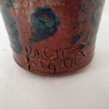 Ceramic vase Signed Dacier / Faque - Height 26.5cm