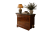 Commode Louis-Philippe en noyer loupe et marbre noir - XIXe siècle