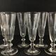 Suite de 6 flûtes à champagne en verre ancien