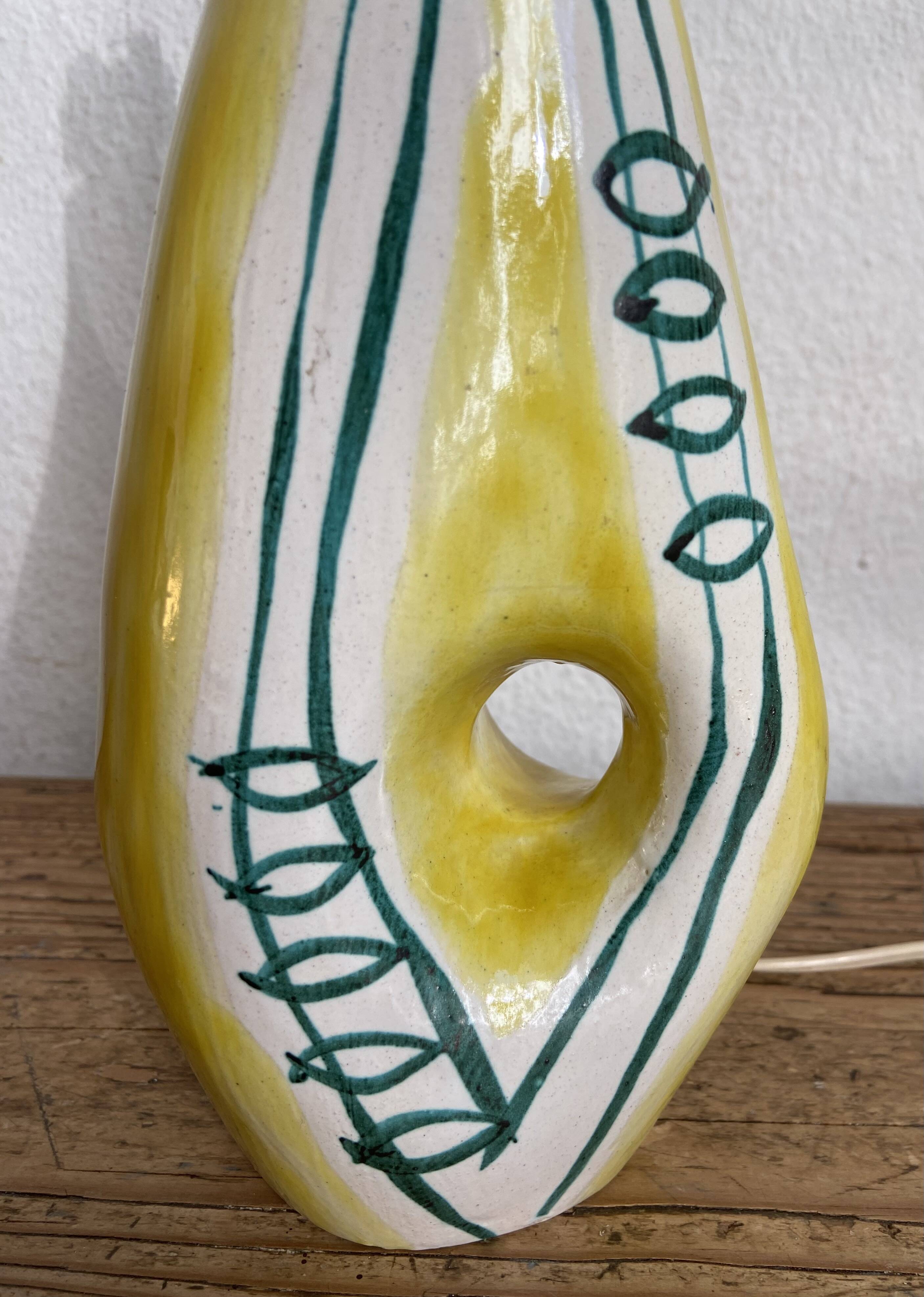 1960s ceramic lamp base