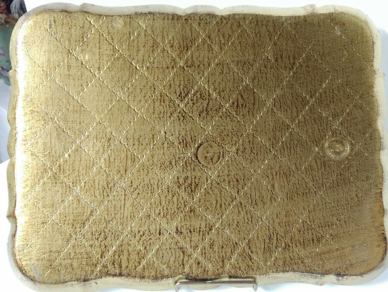 Florentine wooden serving tray