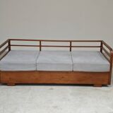 Art Deco sofa gray fabric Jindrich Halabala 1930