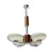 chrome and wood art deco pendant chandelier, circa 1930´s, bohemia