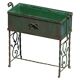 Vintage Art Nouveau Decorative Art, Green Metal Planter, 1920s