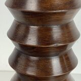 Brutalist French Wood Turned Wine Press Side Table in the style of Charles Dudouyt, France, 1940s