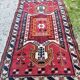 Old oriental carpet. wool made hands. ( 190 x 112 )