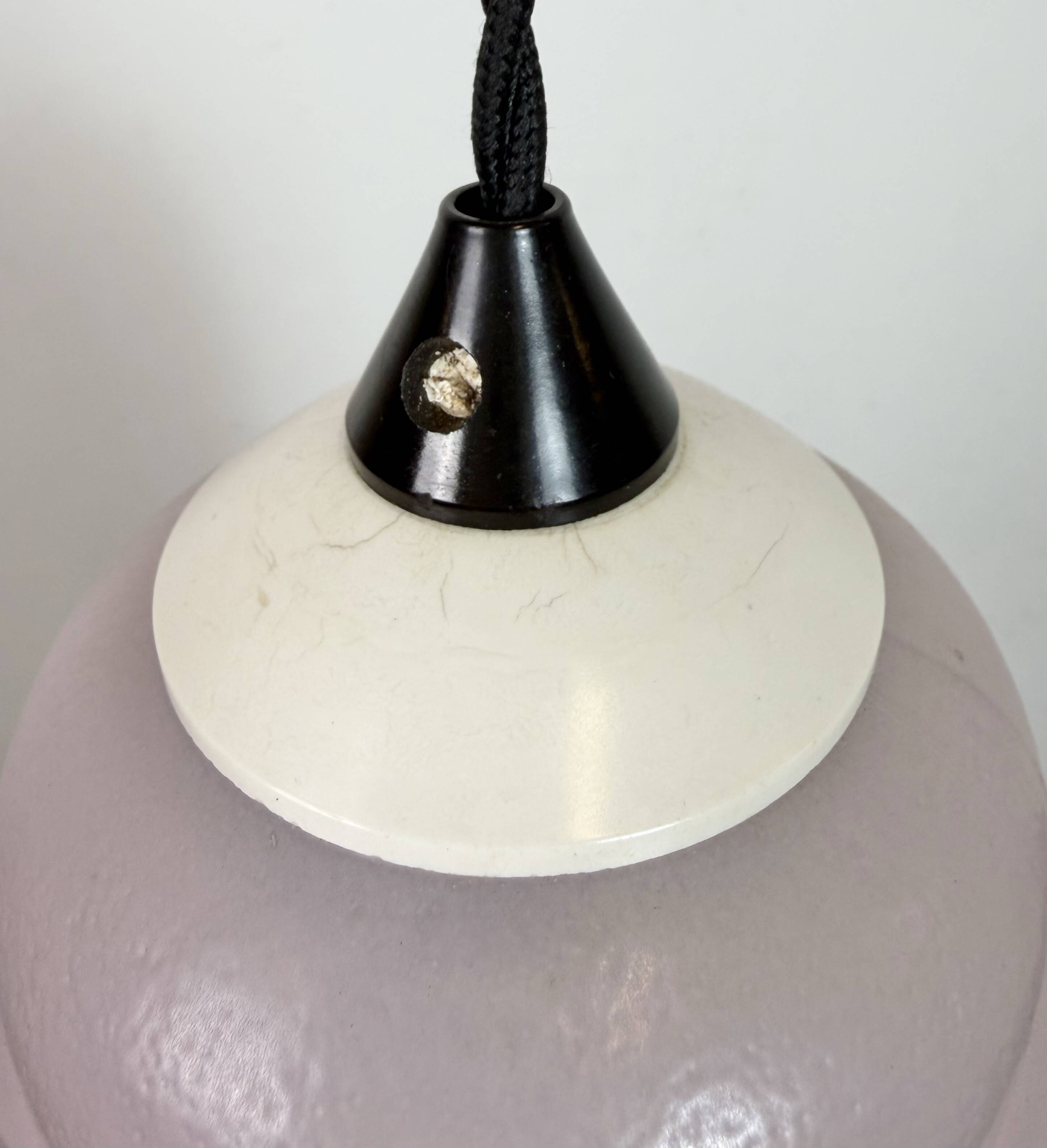 Vintage Glass Ceiling Light, 1970s