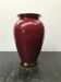 Former red ceramic vase - md Grrmany vintage golden liseret